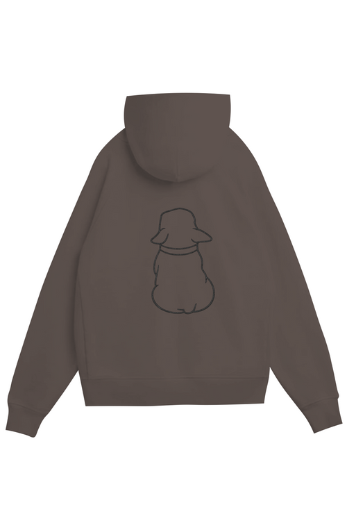 Mabel Espresso and Baby Blue Organic French Terry Hoodie